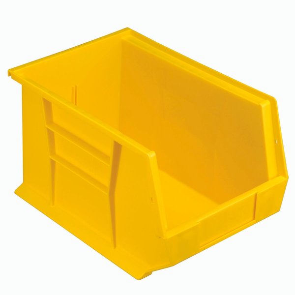 Global Industrial Plastic Stack & Hang Bin, 8-1/4W x 13-5/8D in x 8H, Yellow 239610YL